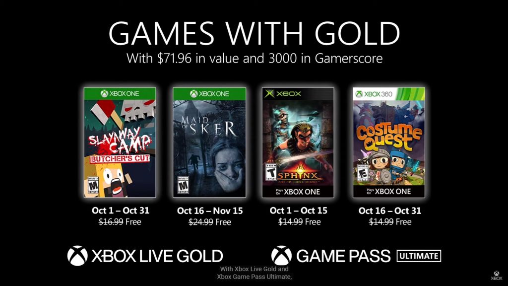 Games com Gold em Outubro de 2020
