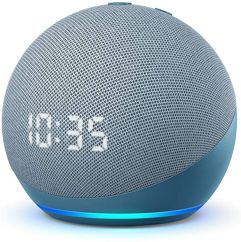 Novo Echo Dot (4ª geração): Smart Speaker com Relógio e Alexa - Cor Azul