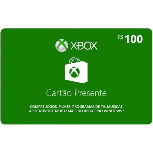 Xbox - Gift Card (Cartão-Presente) de R$ 100