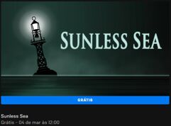 Jogo Grátis na Epic Games essa semana Sunless Sea