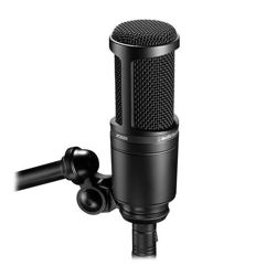 Microfone audio-technica AT2020 Pro Cardioide Condensador, Preto, Grande