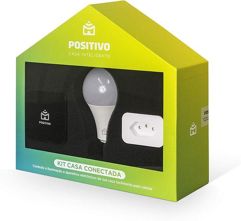 Kit Positivo Casa Inteligente (1 Smart Controle Universal + 1 Smart Lâmpada Wi-Fi + 1 Smart Plug Wi-Fi)