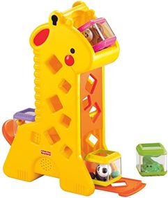 Brinquedo Girafa Pick a Block, Fisher Price, Mattel