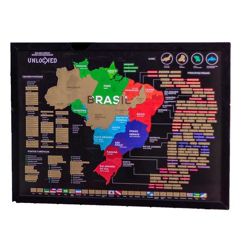 Mapa do Brasil de Raspar 82x60cm