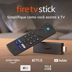 Novo Fire TV Stick com Controle Remoto por Voz com Alexa