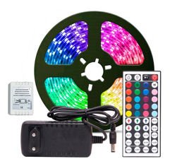 Fita de LED RGB 5050 Rolo 5 metros e Controle Remoto