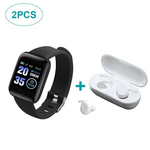 Kit Fone de Ouvido Bluetooth Y30 + Smartwatch 116 Plus
