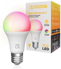 Smart Lâmpada Inteligente RSmart Wi-Fi LED Compatível com Alexa