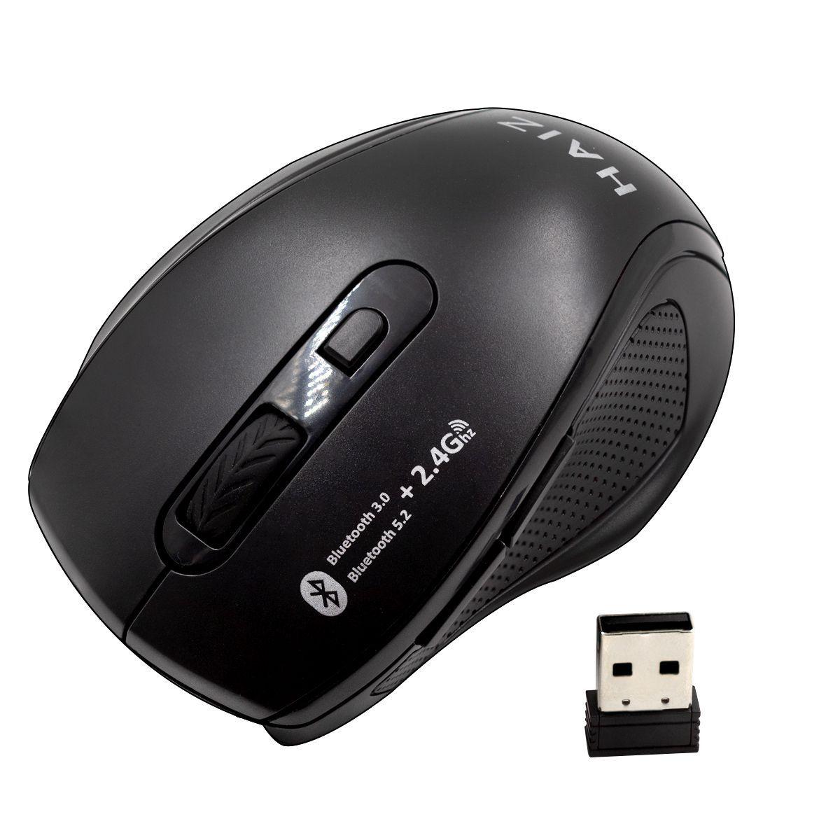 Mouse Sem Fio Wireless Nano com Bluetooth 3200dpi Haiz Hz-5001