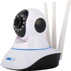 Camera IP Sem Fio 360° 3 Antenas HD Visão Noturna Alarme - Luatek