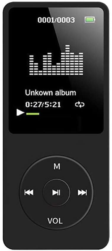 Extaum Leitor MP3 / MP4 Leitor de música de 64 GB Leitor de música MP3 portátil com ecrã de 1,8 '' com rádio FM Voice Recorde para crianças e adultos