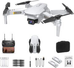 Drone QUANXI HJ-15 dobrável com câmera 1080P HD, velocidade de vôo de 3 níveis, transmissão ao vivo FPV, tempo de vôo longo, 3D Flip,WiFi 120 ° grande angular, modo sem cabeça para iniciantes