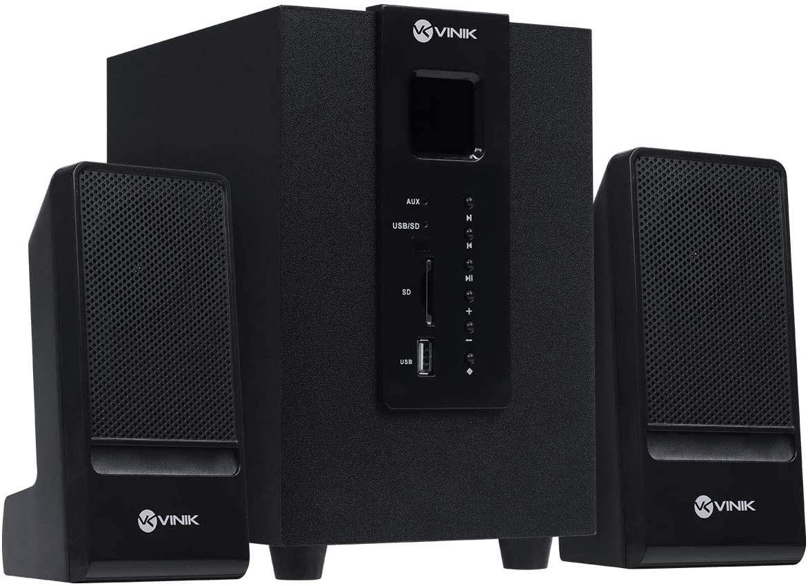 CAIXA DE SOM 2.1 GROOVE 20W - COM BLUETOOTH FM E CONTROLE REMOTO - Vinik, CXGRO20W, Preto