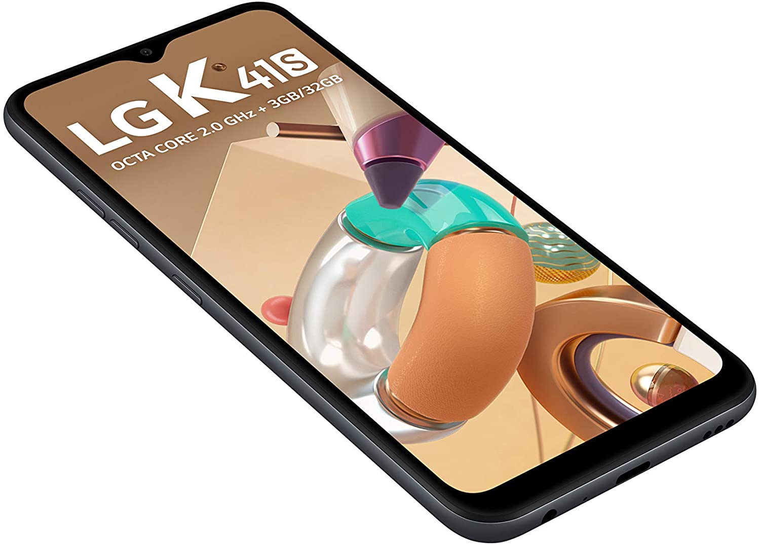 Smartphone LG K41S 32GB, RAM de 3GB, Tela de 6,5” V- Notch, Câmera Quádrupla e Processador Octa-Core 2.0, Titanium