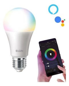 Smart Lâmpada Led - Elgin, compatível com Alexa