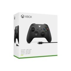 Controle Sem Fio Xbox Carbon Black + Cabo Usb-C - XONE/XSeries/PC/Android