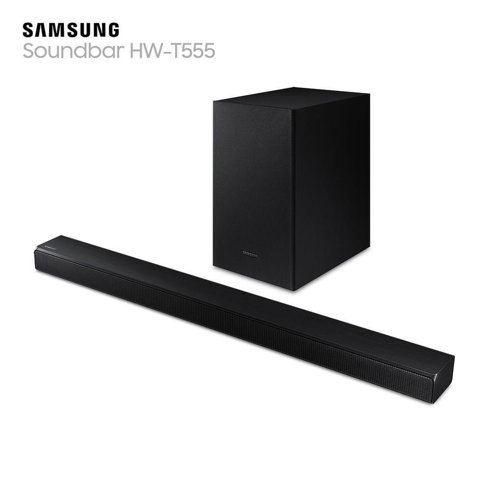 Soundbar Samsung Hw-T555, 2.1 Canais, Potência 320w, Subwoofer Sem Fio, Dts Virtual:X Bivolt