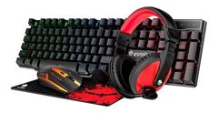 Kit Gamer Evolut Starter EG-51 Mouse Teclado Headset Mousepad
