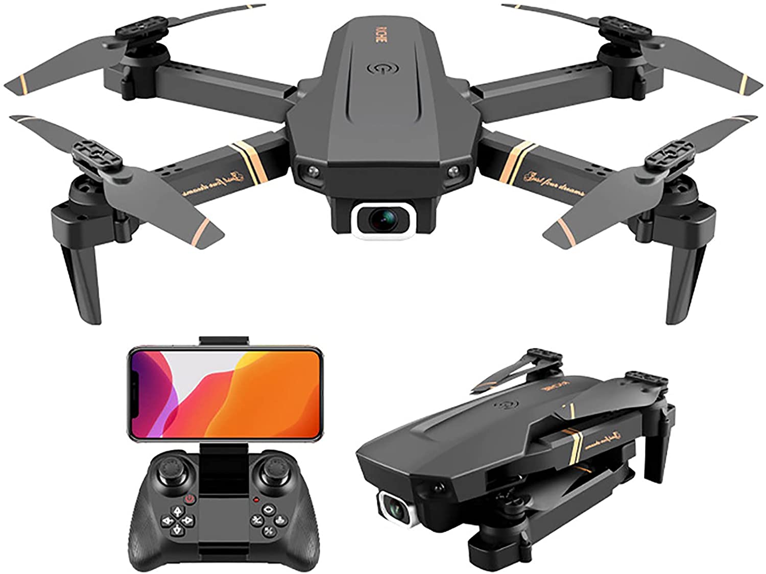 Drone XINKEJI XII dobrável com câmera 4K HD