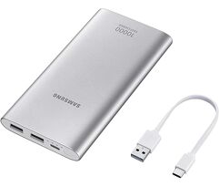 Bateria_Externa Samsung Carga Rápida 10.000mah Usb Tipo C - Prata