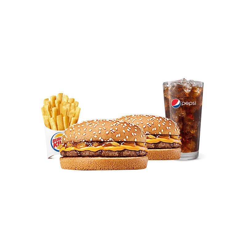 Cupom_Burger King: 2 Lanches Cheddar + 1 Batata + 1 Free Refill por R$20