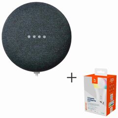 Nest_Mini (2 Ger.): Smart Speaker + Lampada Smart LED RGB+W 2 - HI GEONAV