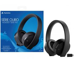 Headset_Sony Sem Fio Série Ouro - Preto - Playstation 4