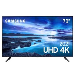Smart_TV 70" UHD 4K Samsung Processador Crystal 4K sem limites Alexa 3.840 x 2.160 - 70AU7700