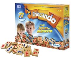 Jogo_Brincando com Letras e Números 72 Peças - Xalingo