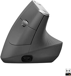 Mouse_sem fio Logitech MX Vertical com Design Ergonômico, USB Unifying ou Bluetooth para até 3 dispositivos, Recarregável