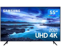 Smart_TV 55" UHD Samsung Crystal 4K Sem Limites Alexa Built In - 55AU7700