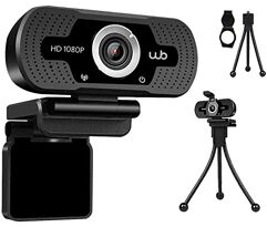 Webcam_USB Full HD 1080P WB com Microfone Ângulo 110° e Tripé