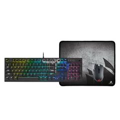 Kit_Gamer Corsair, Teclado K60 Pro RGB + Mouse Harpoon Pro RGB + Mousepad MM300
