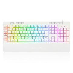 Teclado_Membrana Redragon Shiva Lunar White RGB - K512W