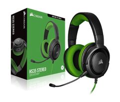 Headset_Gamer Corsair HS35 PC PS4 Xbox Drivers 50mm - Verde