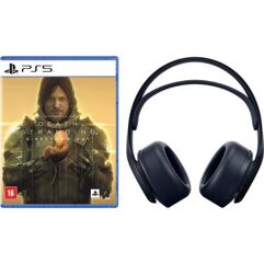 Headset_Sem Fio Pulse 3D Midnight Black + Game Death Stranding: Versao do Diretor - PS5