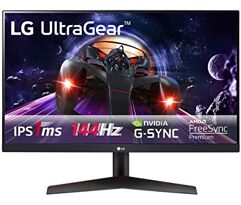 Monitor_LG UltraGear 24" IPS FHD 144Hz 1ms (GtG) AMD FreeSync Ajuste de Inclinação - 24GN600
