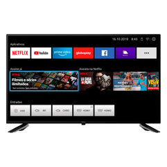 Smart_TV D Led 32" Britania HD (1366x768) WiFi com Conversor Digital