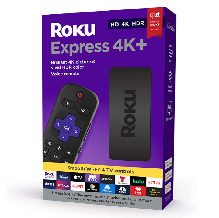 Roku_Express 4K+ HDR 2021 Streaming Media Player sem fio - inclui HDMI Premium