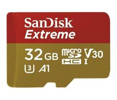 Cartão_de memória SanDisk 32GB Extreme microSDHC UHS-I com adaptador