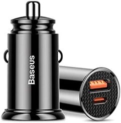 Carregador_rápido para carro Baseus 30w Tipo C