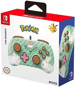 Controle_sem Fio Hori Nintendo Switch HORIPAD Mini Pokemon Pikachu & Eevee