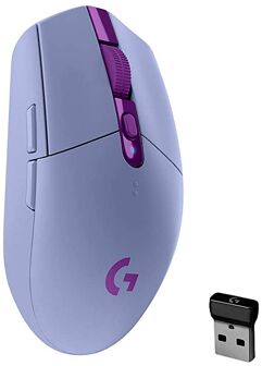 Mouse_Gamer Sem Fio Logitech G305 LIGHTSPEED com 6 Botões Programáveis e Até 12.000 DPI - Lilás