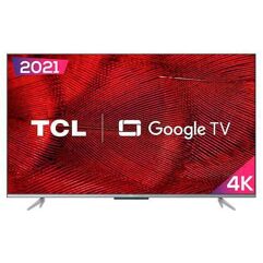 Smart_TV 55" TCL LED Ultra HD 4K 2021 Google TV com Google Assistant Borda Ultrafina HDR10 e Wi-Fi - 55P725