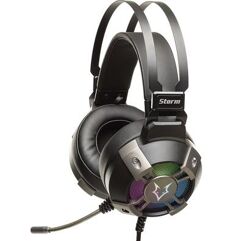 Headset_Gamer Husky Gaming Storm, Preto, USB, Som Surrond 7.1 com placa de som, Drivers 50mm, Rainbow - HGMD001