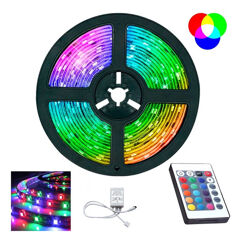 Fita_LED Rgb 3528 Colorida 5m + Controle