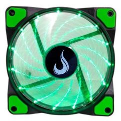 Cooler_FAN Rise Mode Wind W1, 120mm, LED Verde - RM-WN-01-BG
