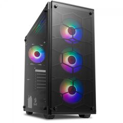 Gabinete_Gamer Redragon Wheel Jack Mid Tower Vidro Temperado com 4 Fans RGB