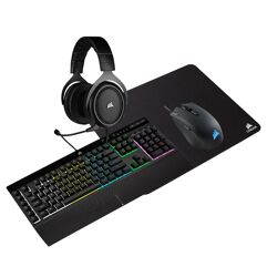 Kit_Gamer Corsair Teclado K55 Pro RGB + Mouse Harpoon Pro 12000DPI + Headset HS50 Pro + Mousepad