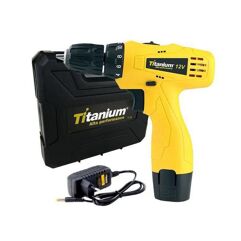 Furadeira_Parafusadeira Bivolt com Bateria e Carregador - Titanium